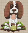 Springer Spaniel Puppy Caricature Cross Stitch Kit