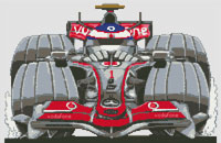 Jenson Button McLaren Cross Stitch Kit