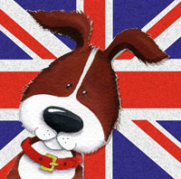 Kate Mawdsley by Stitchtastic Harry & Friends Brown Dog Cross Stitch Kit