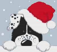 Kate Mawdsley by Stitchtastic Christmas Dog Cross Stitch Kit