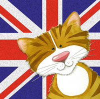 Kate Mawdsley by Stitchtastic Harry & Friends Ginger Cat Cross Stitch Kit