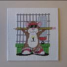 Hamster Weights Caricature Cross Stitch Kit