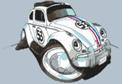 Herbie VW Beetle Cariacture Cross Stitch Kit