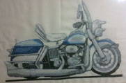 Photo of stitched Electra Glide design