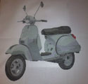 Photo of stitched Vespa design