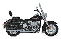 Harley Davidson Heritage Softail Cross Stitch