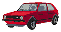 Volkswagen 1980's Golf GTi Cross Stitch Kit