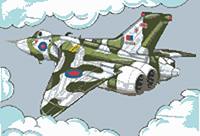 Vulcan Bomber Caricature Cross Stitch Kit