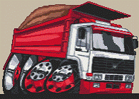 Volvo Dumper Truck Cross Stitch Kit