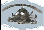 Air Wolf Helicopter Cross Stitch Kit