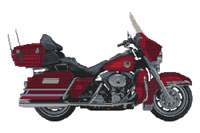 Harley Ultra Glide Cross Stitch Kit