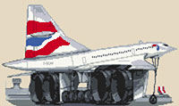 British Airways Concorde Cross Stitch Kit