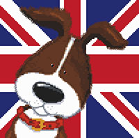 Harry & Friends Brown Dog Cross Stitch Kit