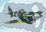 Spitfire Aeroplane Cross Stitch Kit