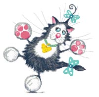 Jazz Hands Princess Whiskers Cross Stitch Kit