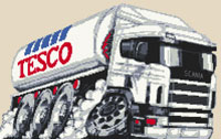 Tesco Tanker Caricature Cross Stitch Kit