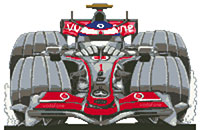 McLaren Hamilton/Button F1 Caricature Cross Stitch Chart