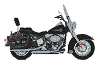 Harley Davidson Heritage Softtail Cross Stitch Kit