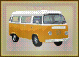 Volkswagen Camper Van Bay Window (detailed) Cross Stitch Kit