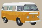 Volkswagen Camper Van Bay Window (detailed) Cross Stitch Kit