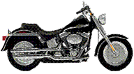 Harley Fat Boy 2003 Anniversay Model Cross Stitch Kit (Large)