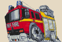 London Fire Engine Cross Stitch Kit