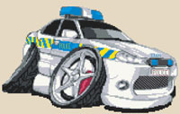 Mondeo Police Car Cross Stitch Kit