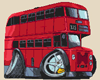 Routemaster Bus Cross Stitch Kit