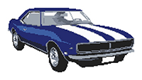 1968 SS Camero Coupe Cross Stitch Kit