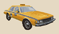 Chevrolet Caprice NY Taxi Cross Stitch Kit