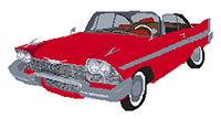 1958 Plymouth Fury (Christine) Cross Stitch Kit