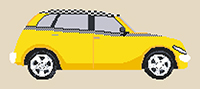 Chrysler PT Taxi Cruiser Cross Stitch Kit