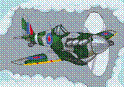 Spitfire Aeroplane Cross Stitch Kit