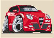 Alfa Romeo Mito Caricature Cross Stitch Kit