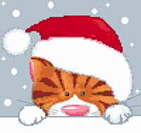 Christmas Cat Cross Stitch Kit