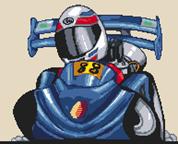 Go Cart Caricature Cross Stitch Kit