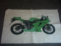 Kawasaki ZXR6 Ninja Motorcycle Cross Stitch Kit