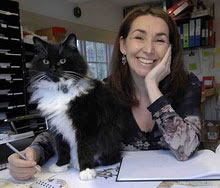 Ann Edwards and her cat Thomas