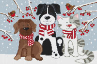 Kate Mawdsley by Stitchtastic Pets in the Snow Cross Stitch Kit