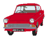 Ford Anglia Cross Stitch Kit