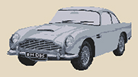 Aston Martin DB5 Cross Stitch Kit