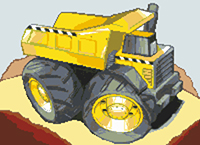 Dumper Truck Cross Stitch Kit