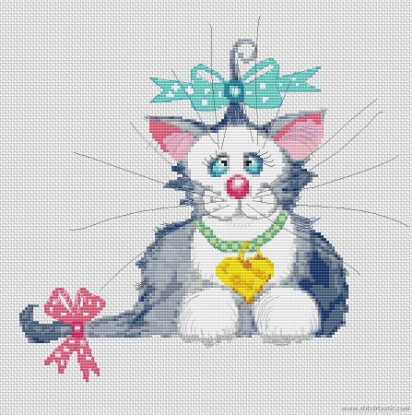 Show details for Princess Whiskers Cross Stitch Picture of Princess Whiskers Cross Stitch