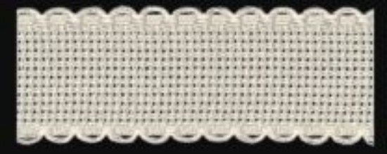 Picture of 1 Metre Hessian Aida Band 2.5cm/1 Inch With a Scalloped Edging