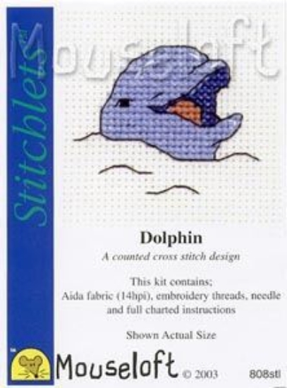 Picture of Mouseloft "Smiling Dolphin" Stitchlets Cross Stitch Kit