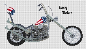 Easy Rider Chopper Cross Stitch Kit and Chart | Stitchtastic