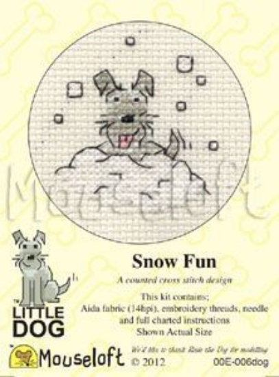 Picture of Mouseloft "Snow Fun" Little Dog Cross Stitch Kit