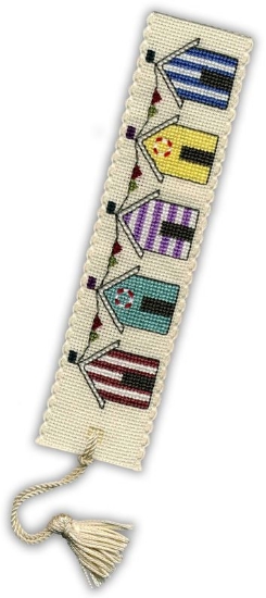 Picture of Beach Huts Bookmark Cross Stitch Kit