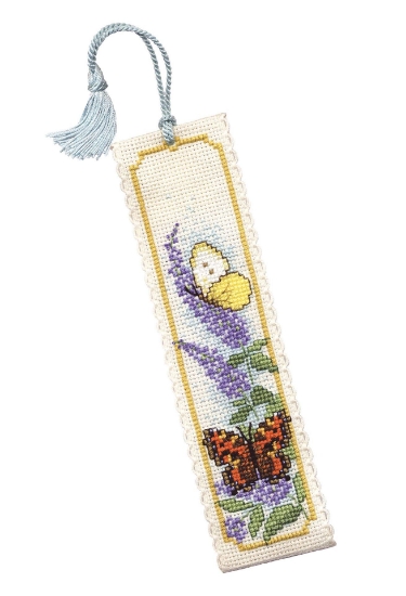 Picture of Butterflies & Buddleia Bookmark Cross Stitch Kit