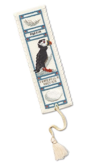Picture of Puffins Bookmark Cross Stitch Kit
